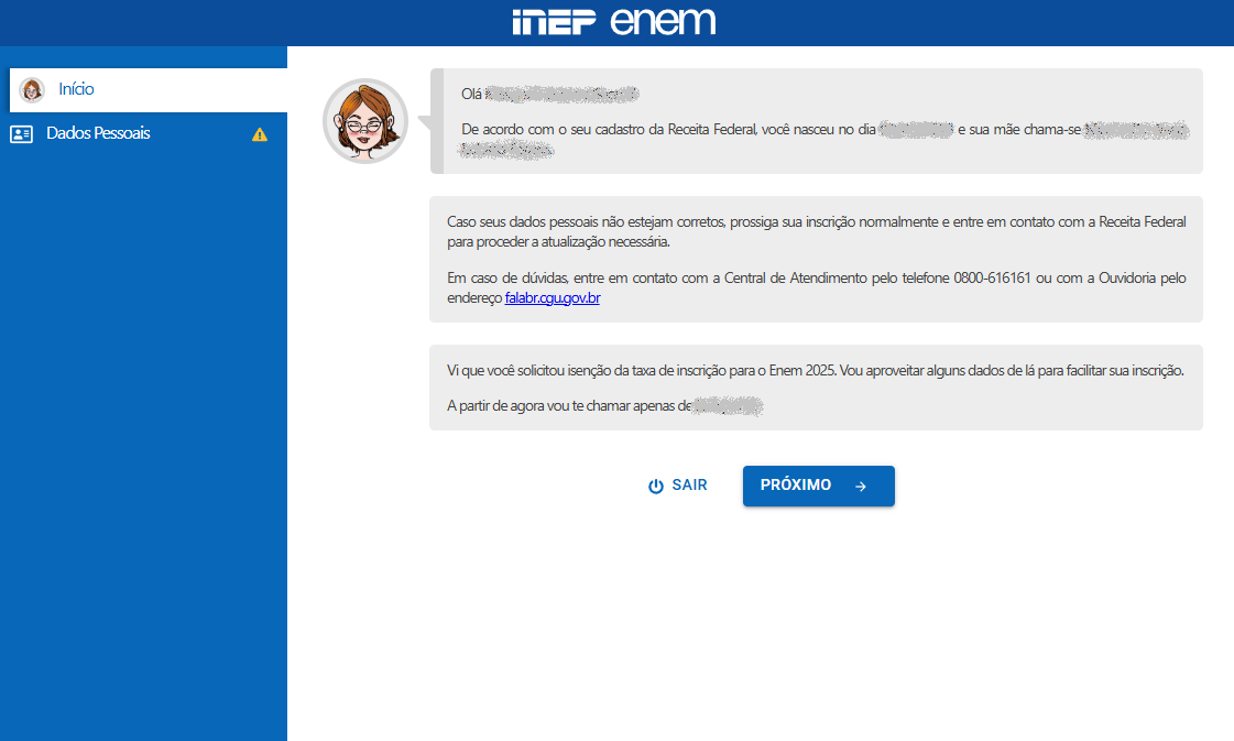 inscrições enem