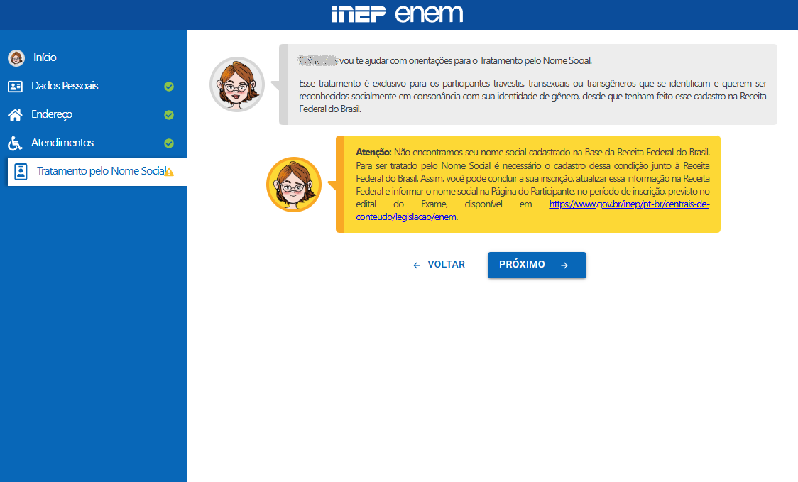 Inscrições enem