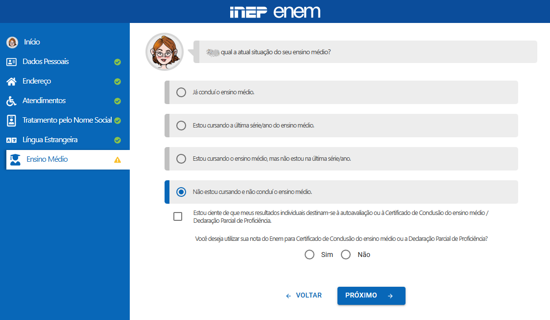 inscrições enem